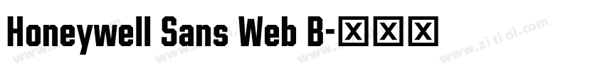 Honeywell Sans Web B字体转换